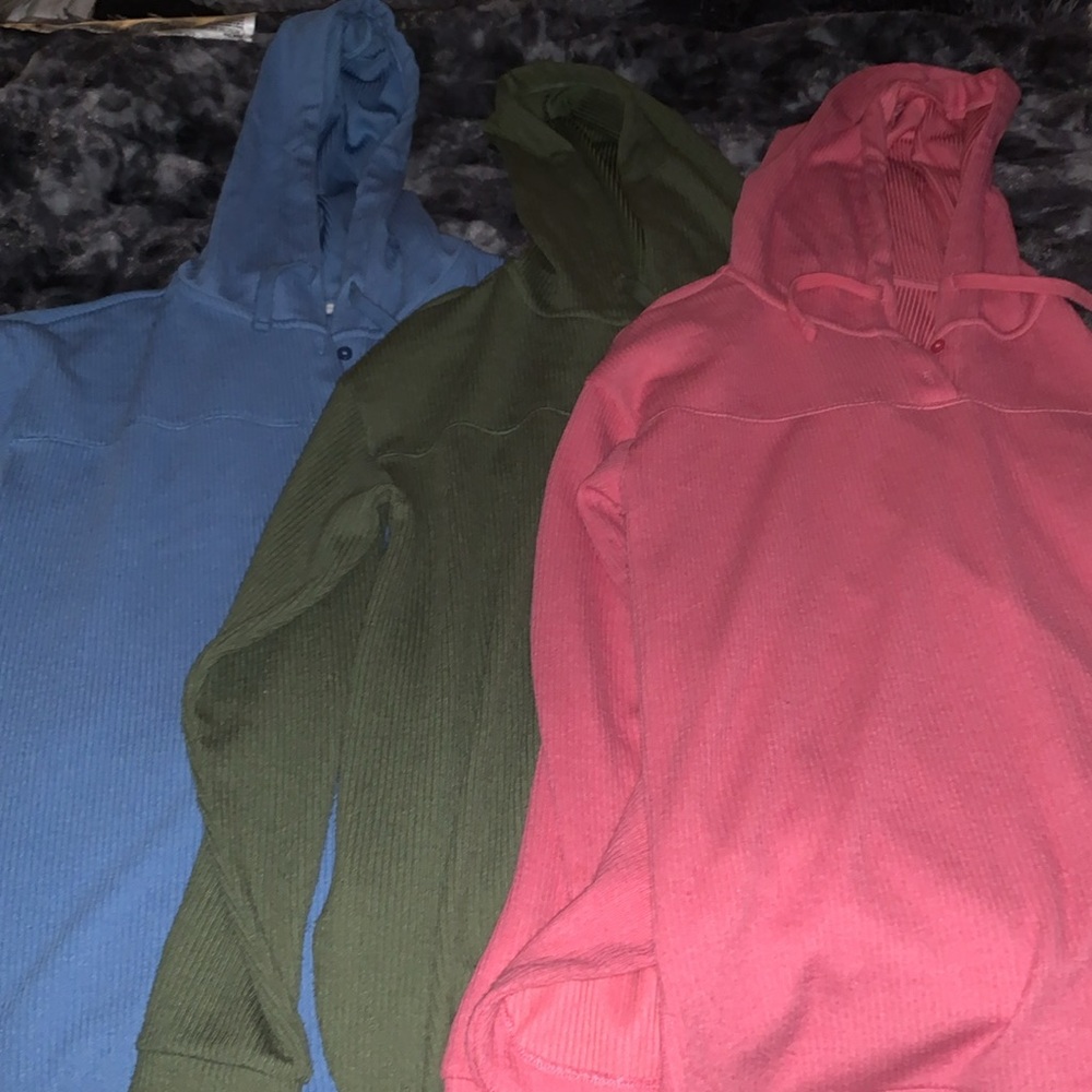 3 time & tru- Relaxed Oversized Long Sleeve hooded Sweatshirt-blue,green,pink